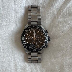 Tag Heuer Silver and Black Watch